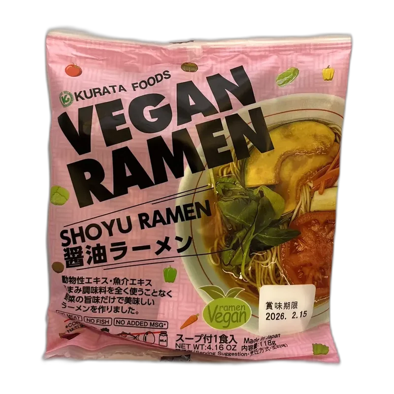 KURATA VEGAN Ramen Meal Shoyu Geschmack 118G