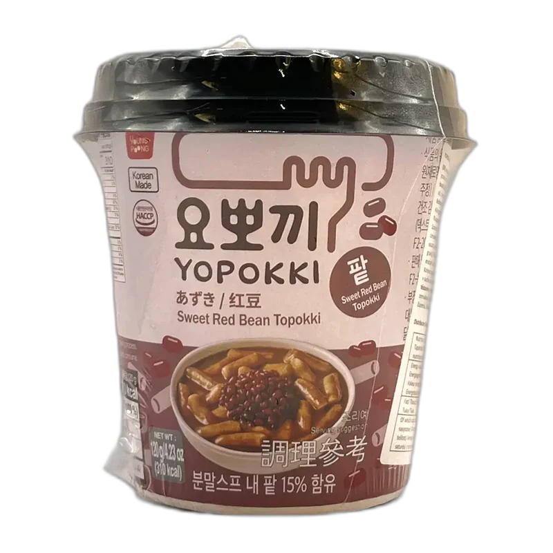 YOPOKKI Ricecake Cup Sweet Red Bean 120G