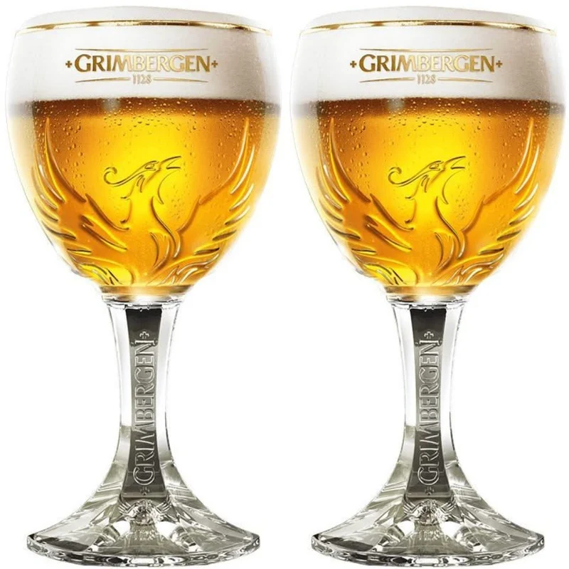 Grimbergen Bierglas mit Fuß 330 ml - 2 Stück
