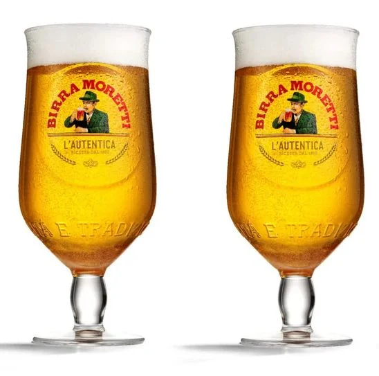 Birra Moretti Biergläser 250 ml - 2 Stück