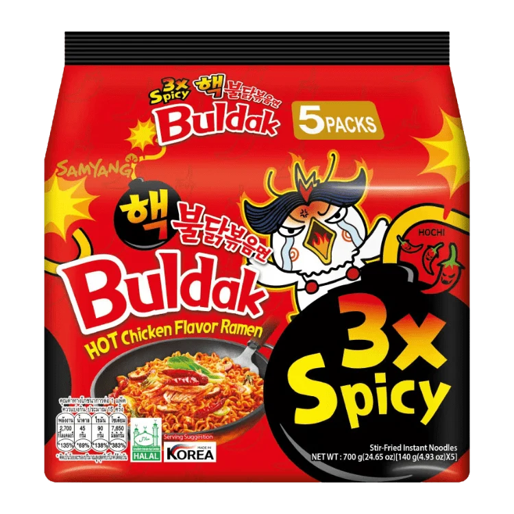 SAMYANG Buldak 3xSpicy Hot Chicken Ramen 5x140G
