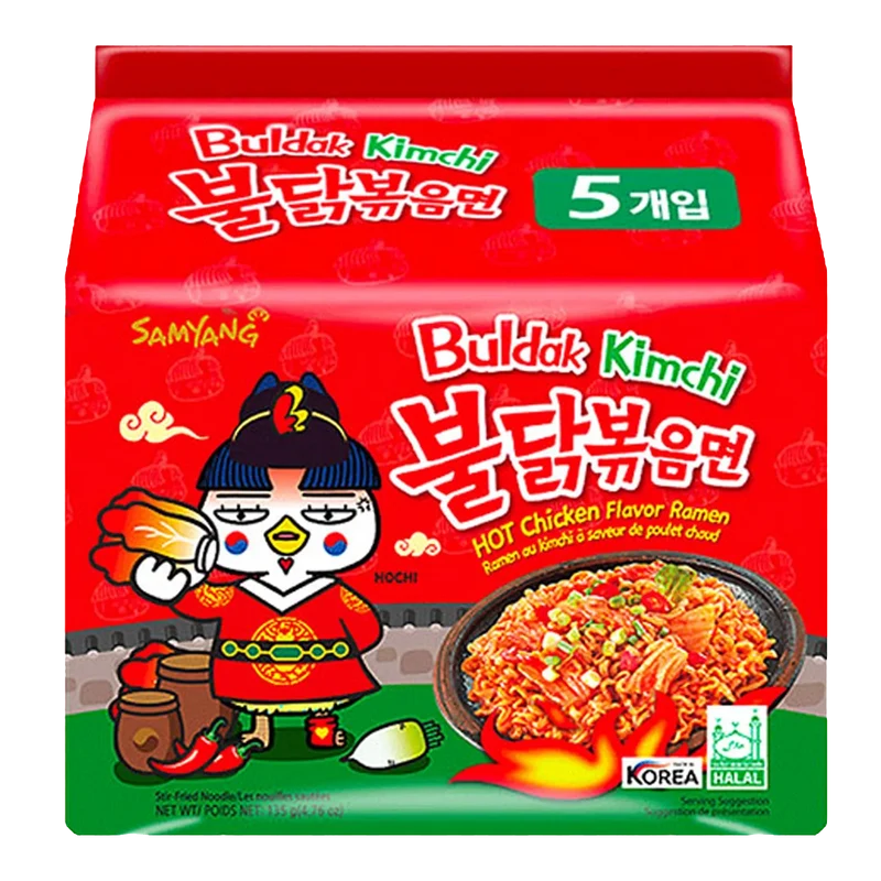 SAMYANG Buldak Kimchi Hot Chicken Ramen 5x135G