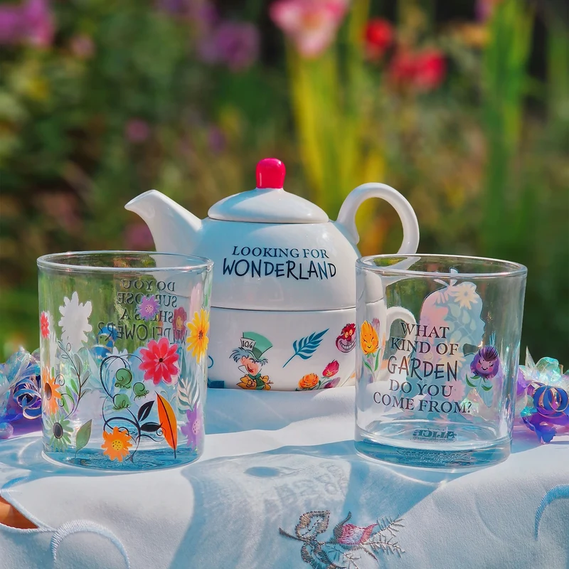 Alice im Wunderland - Flower Gläser 2er Set