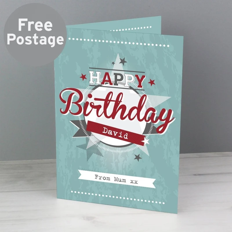 Personalised 50S Retro Card