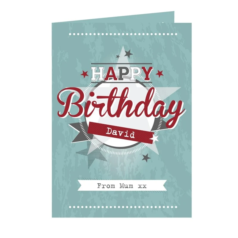 Personalised 50S Retro Card