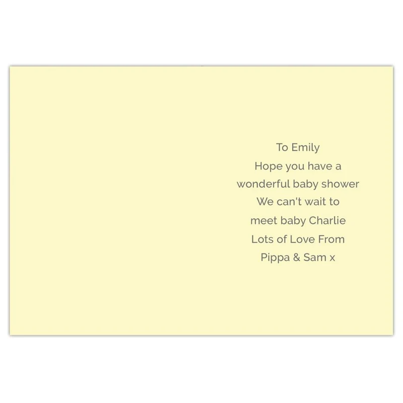 Personalised Baby Shower And New Baby Card