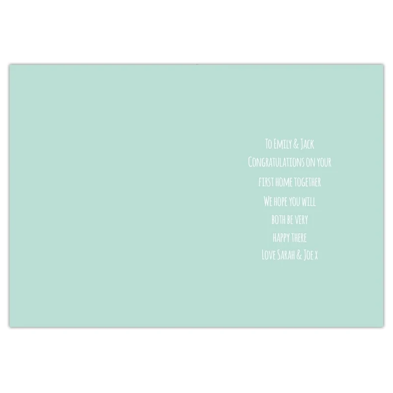 Personalised New Home Card