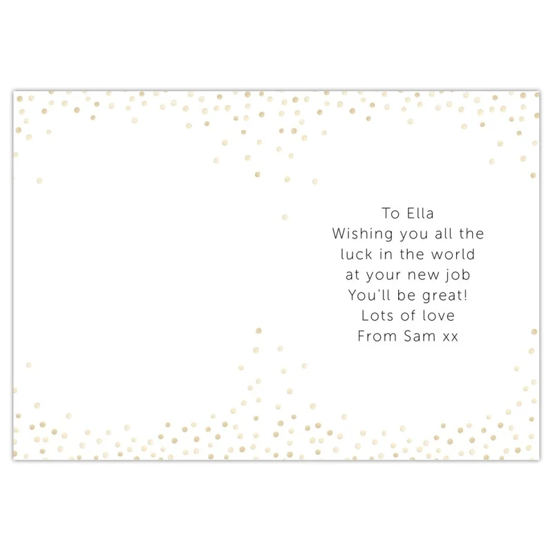 Personalised Good Luck Card