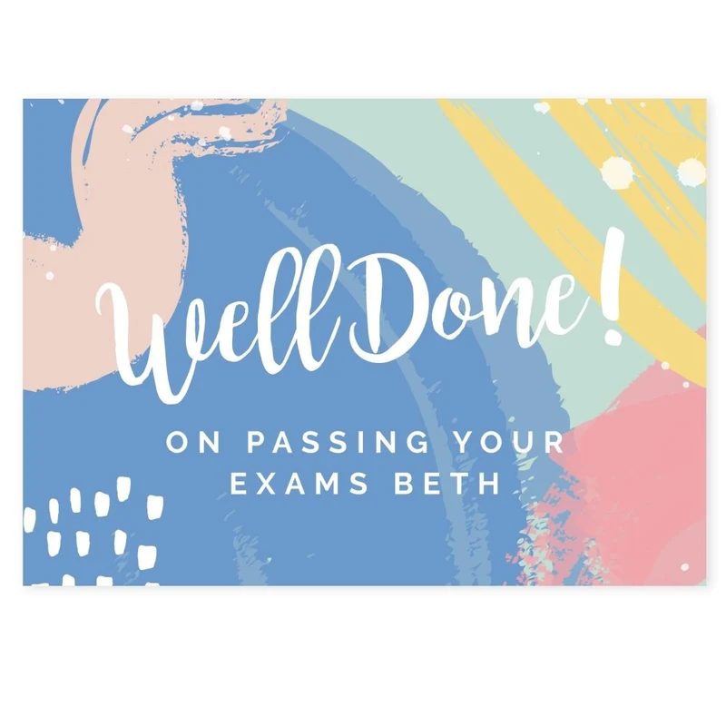 Personalised Well Done! Card