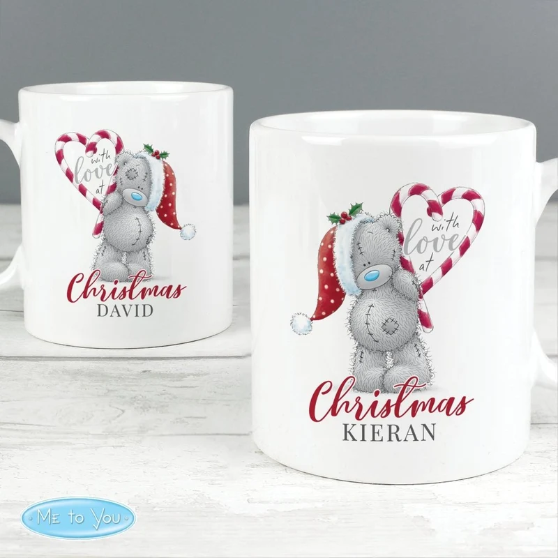 Personalised Me To You 'With Love At Christmas' Couples Mug Set