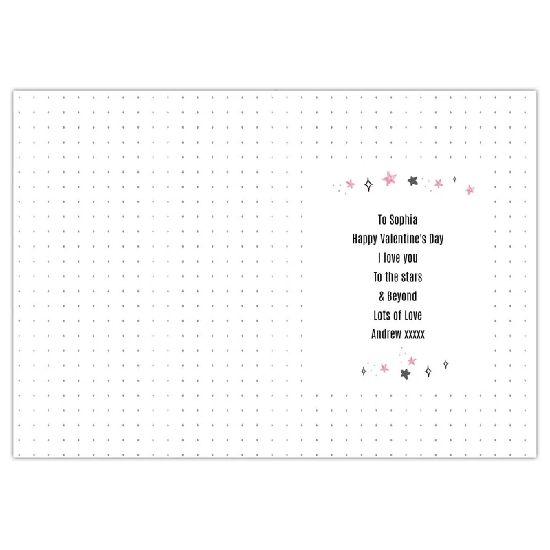 Personalised To The Moon & Back Pink Card