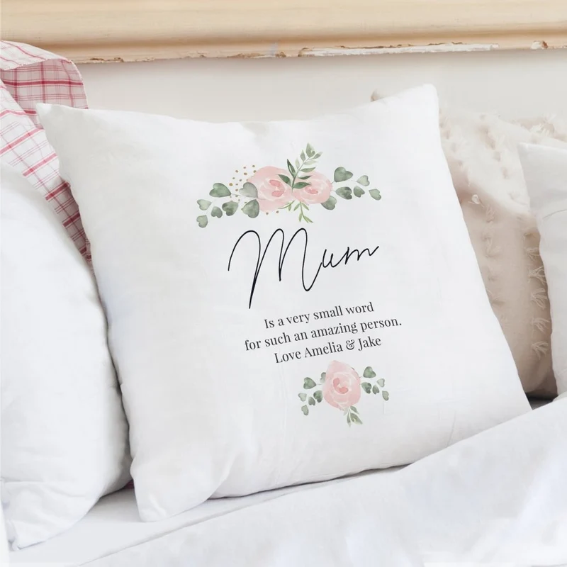 Personalised Abstract Rose Cream Cushion Cover