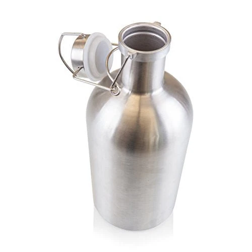 Stainless Steel 64-Ounce Beer Growler by LEGACY - a Picnic Time Brand, Silver Finish