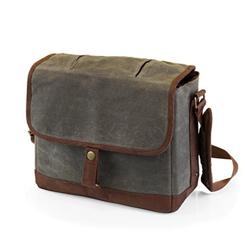 LEGACY - a Picnic Time brand Double Growler Insulated Tote, Khaki Green/Brown