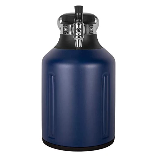 GrowlerWerks GrowlerWerks uKeg Go Carbonated Growler and Craft Beverage Dispenser for Beer, Soda, Cider, Kombucha and Cocktails, Amazing Gift for Beer Lovers, (128 oz, Midnight)