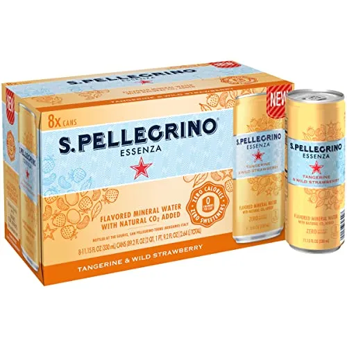 S.Pellegrino Essenza Variety Pack - Blood Orange, Wild Strawberry, Original (unflavored) ,11.15 Fl. Oz (Pack of 24)