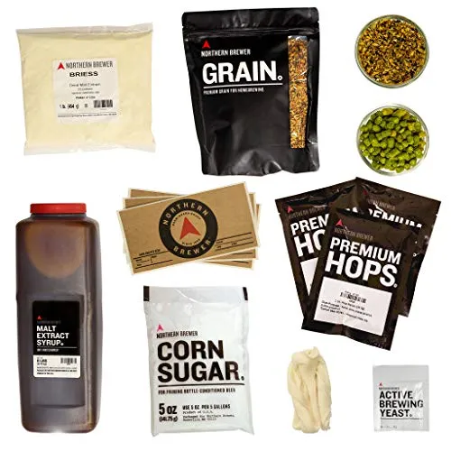 Northern Brewer - Essential Brew. Share. Enjoy. HomeBrewing Starter Set, Equipment and Recipe for 5 Gallon Batches (Block Party Amber)