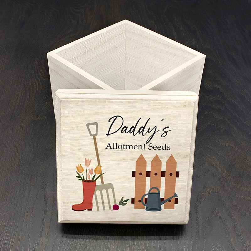 Personalised Personalised Allotment Seeds Box