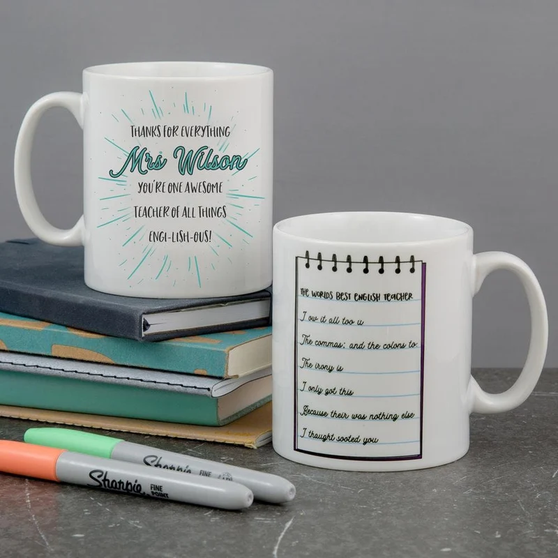 Personalised World's Best English Teacher Gift