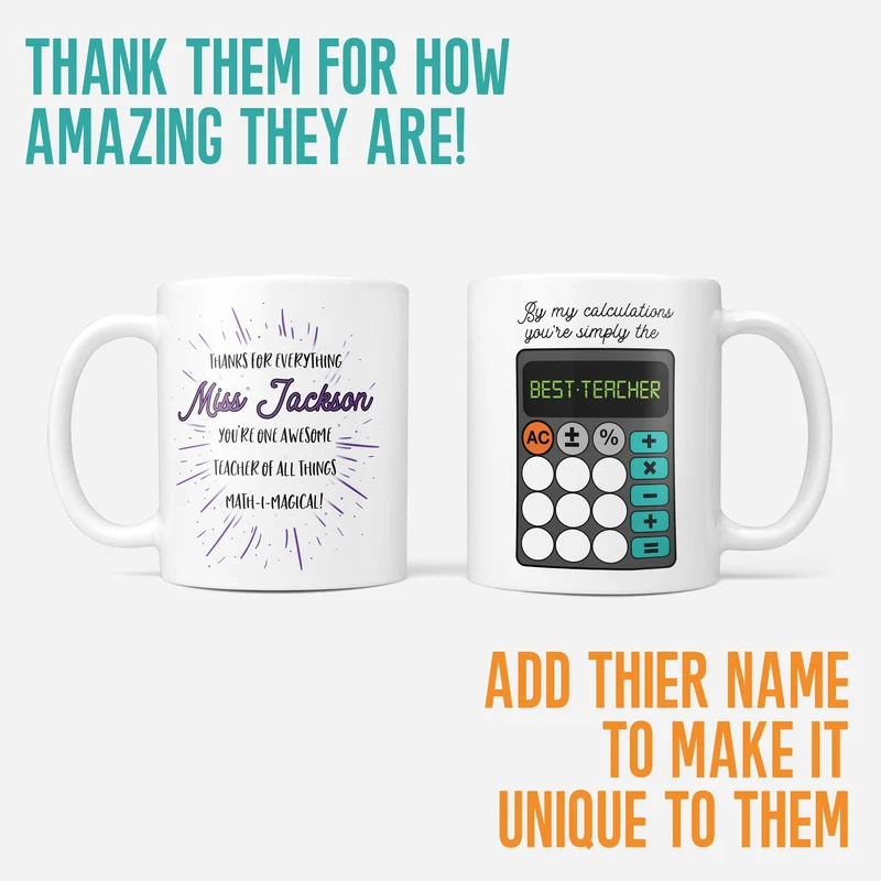 Personalised World's Best Maths Teacher Gift