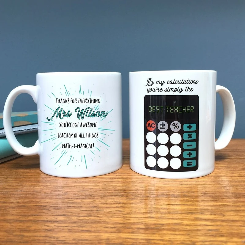 Personalised World's Best Maths Teacher Gift