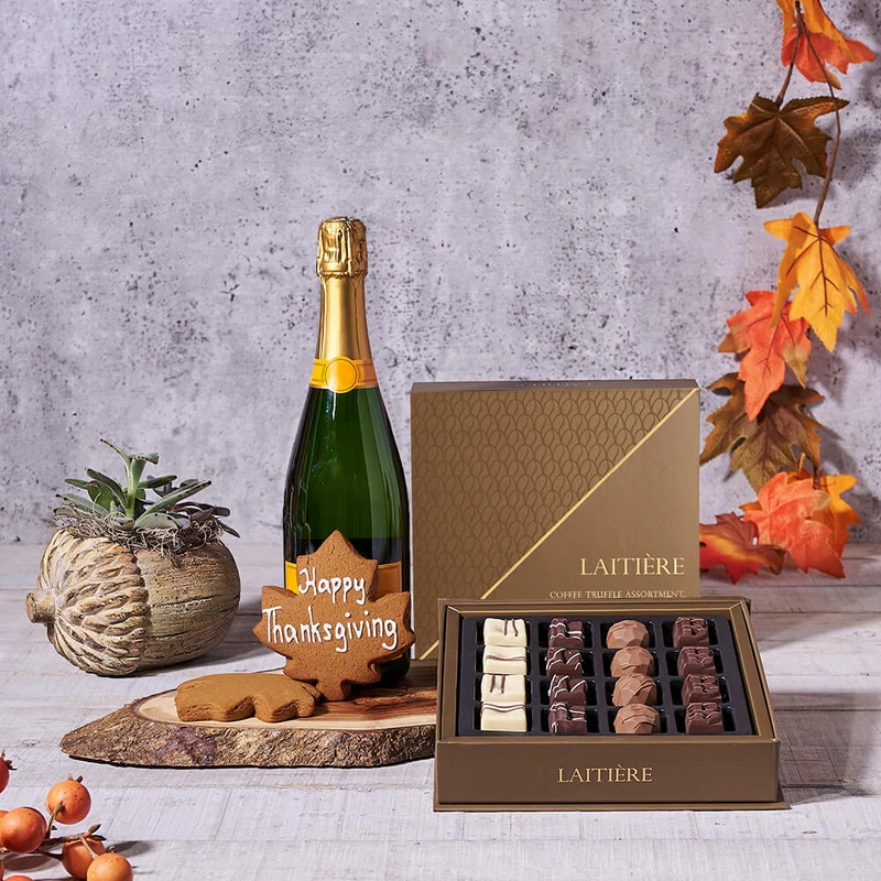 Thanksgiving Champagne & Plant Gift