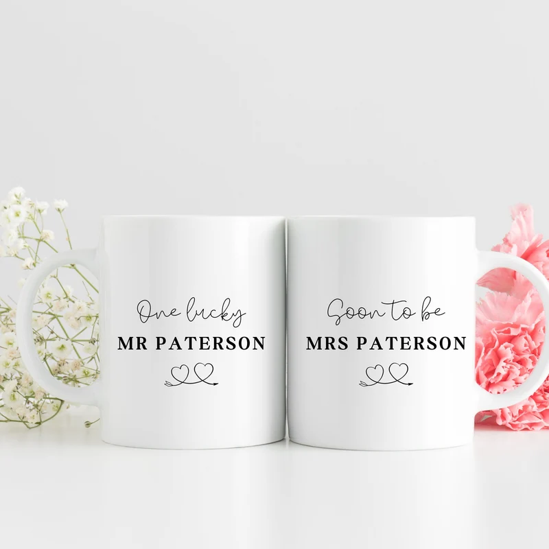 Mr and Mrs Mugs Personalised - Wifey and Hubby