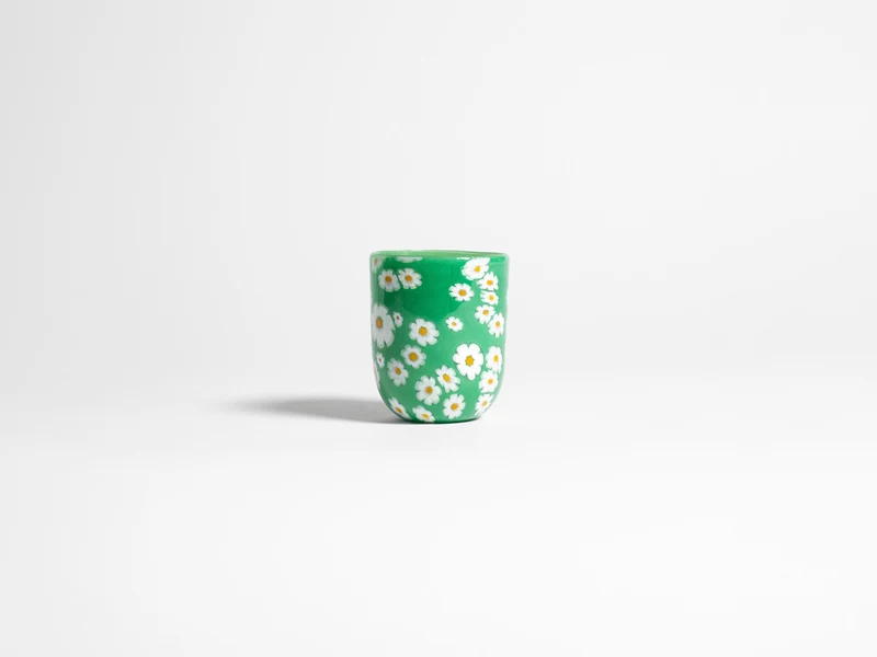 FULL MURRINA GLASS IN GREEN & WHITE