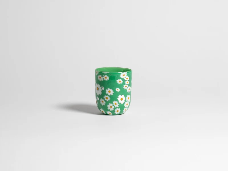 FULL MURRINA GLASS IN GREEN & WHITE