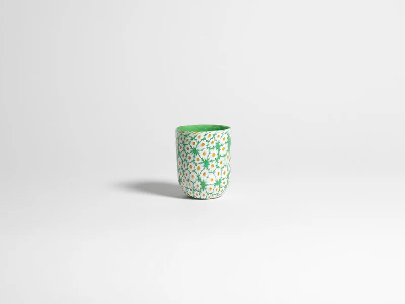 FULL MURRINA GLASS IN WHITE & GREEN