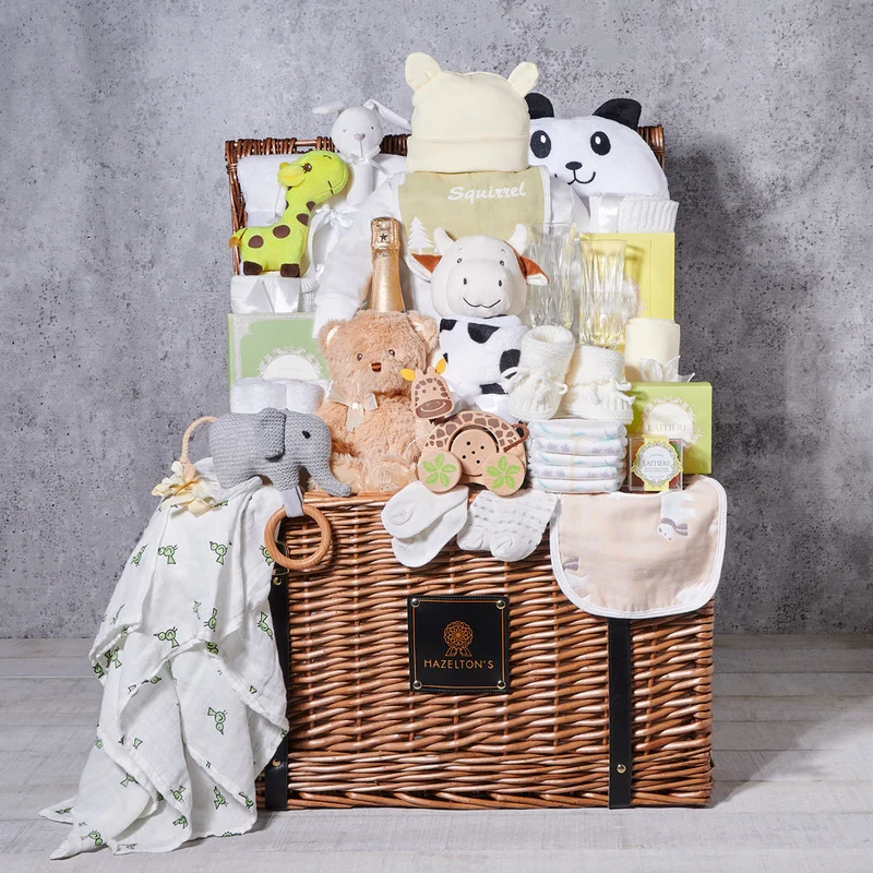 Deluxe Baby Comforts & Champagne Celebration Gift