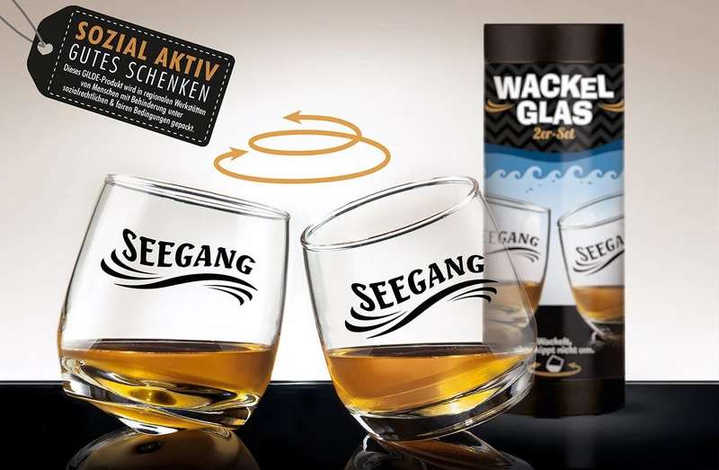 Wackelglas „Seegang“