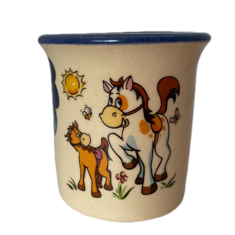Eierbecher / Schnapsglas „Pferde“ mit Wunschnamen - Jeder Name ist möglich!