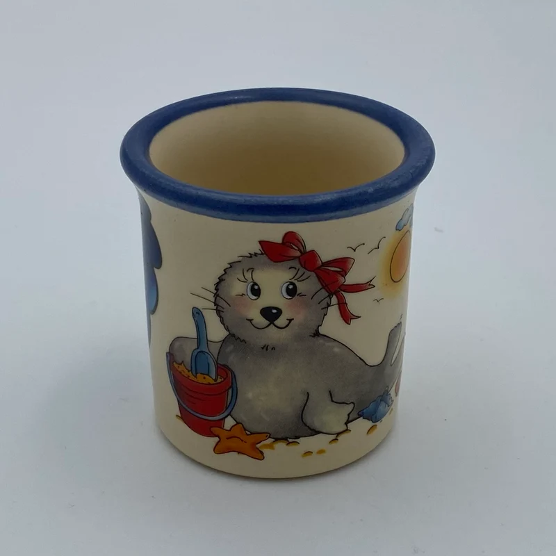 Eierbecher / Schnapsglas „Robbe Mädchen“ mit Wunschnamen - Jeder Name ist möglich!