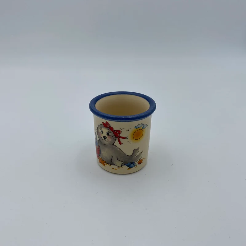 Eierbecher / Schnapsglas „Robbe Mädchen“ mit Wunschnamen - Jeder Name ist möglich!