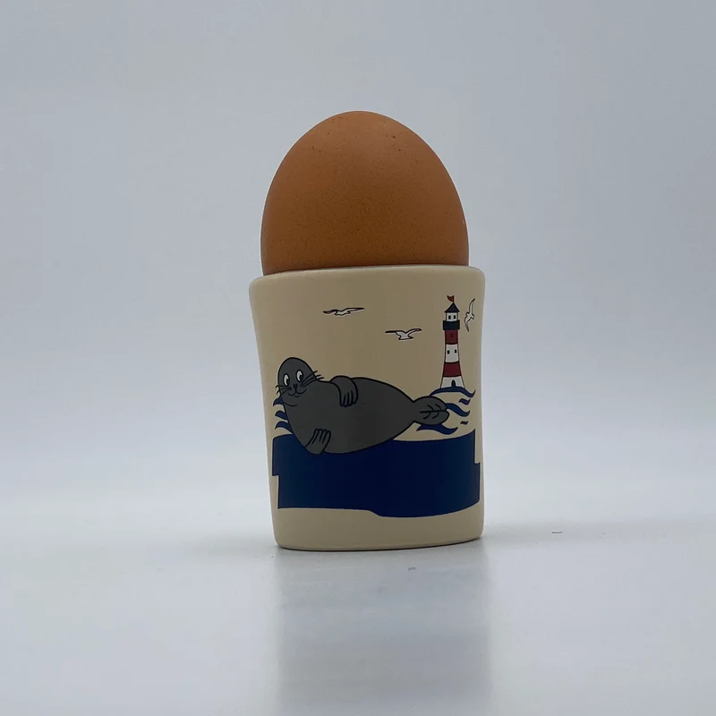 Eierbecher / Schnapsglas „Robbe“ mit Wunschnamen - Jeder Name ist möglich!