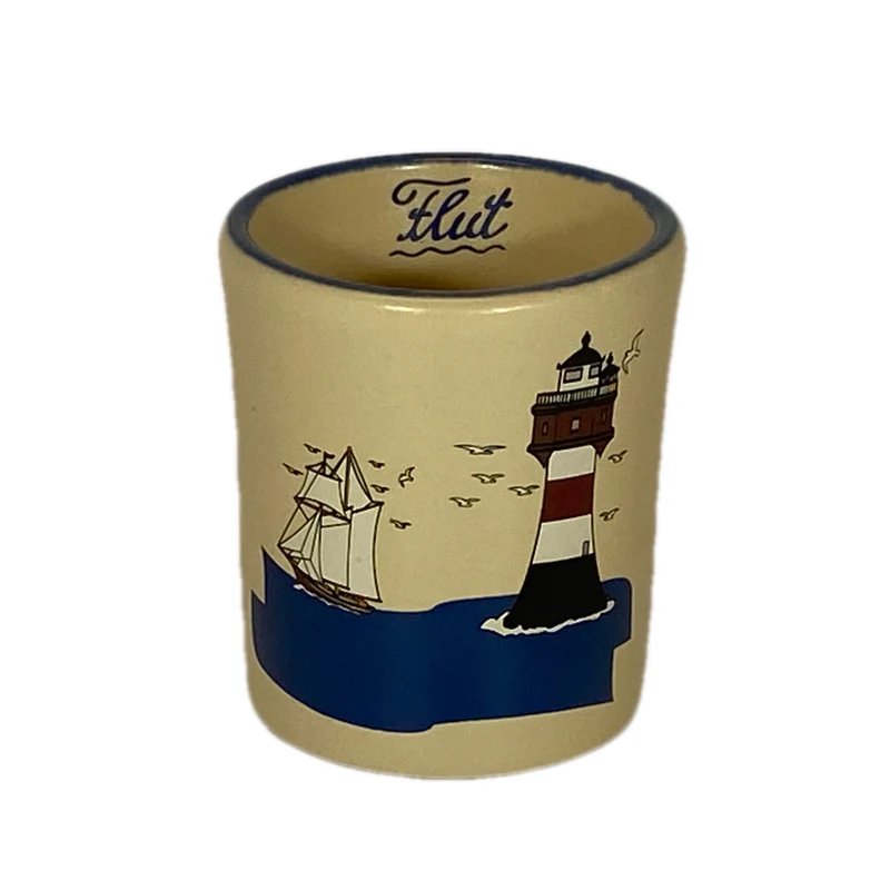 Eierbecher / Schnapsglas „Leuchtturm“ mit Wunschnamen - Jeder Name ist möglich!