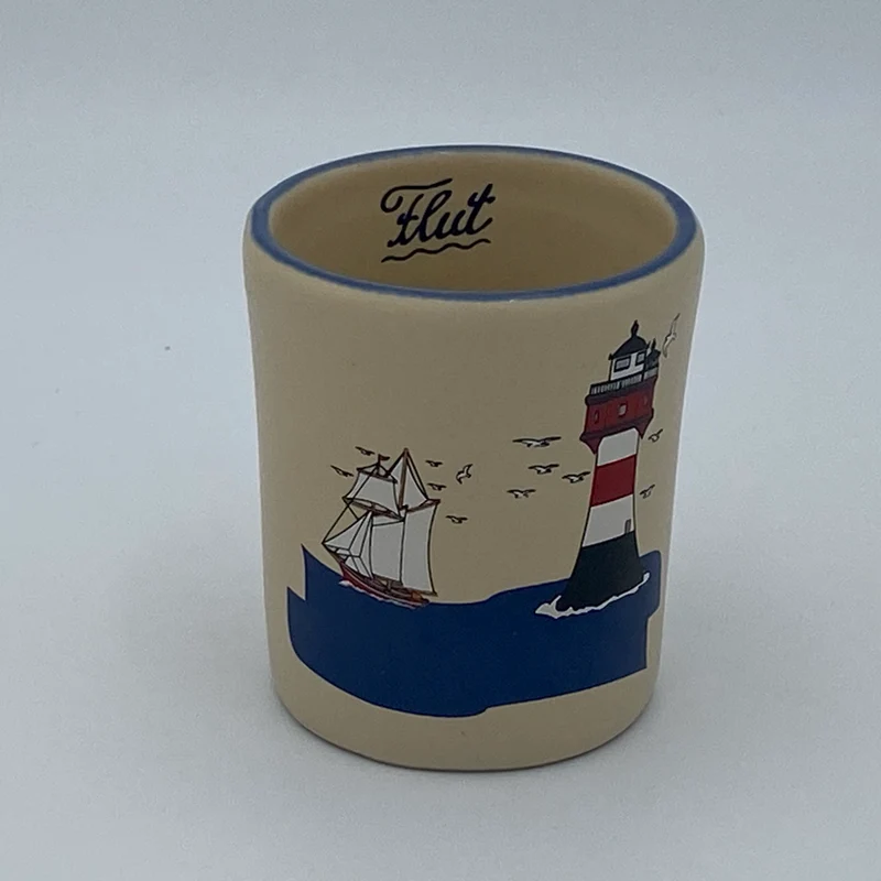 Eierbecher / Schnapsglas „Leuchtturm“ mit Wunschnamen - Jeder Name ist möglich!