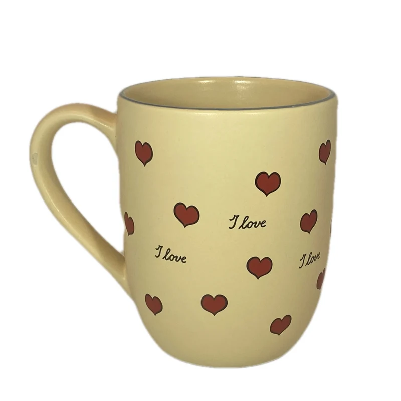 Große Tasse, Keramik, „I love …“ mit Wunschnamen - Jeder Name ist möglich!