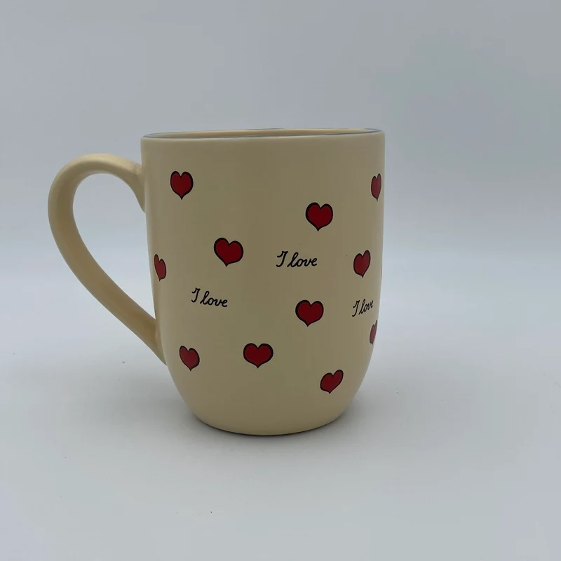 Große Tasse, Keramik, „I love …“ mit Wunschnamen - Jeder Name ist möglich!