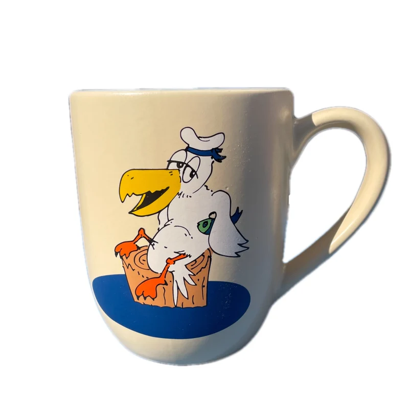 Große Tasse, Keramik, „Käpt’n Möwe“ mit Wunschnamen - Jeder Name ist möglich!