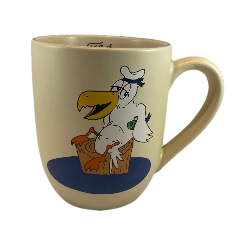 Große Tasse, Keramik, „Käpt’n Möwe“ mit Wunschnamen - Jeder Name ist möglich!
