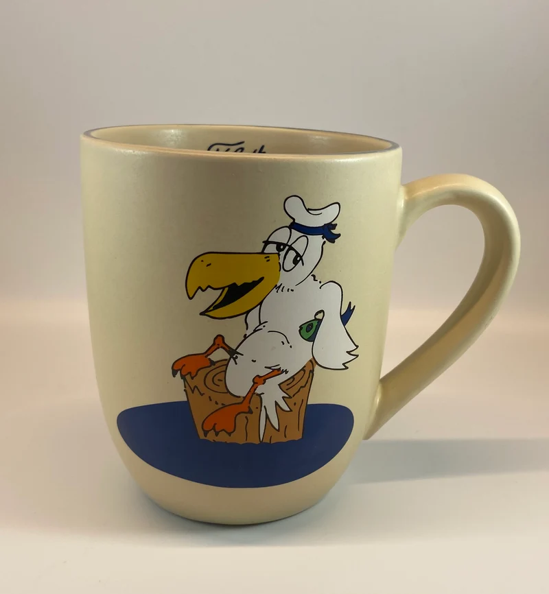 Große Tasse, Keramik, „Käpt’n Möwe“ mit Wunschnamen - Jeder Name ist möglich!