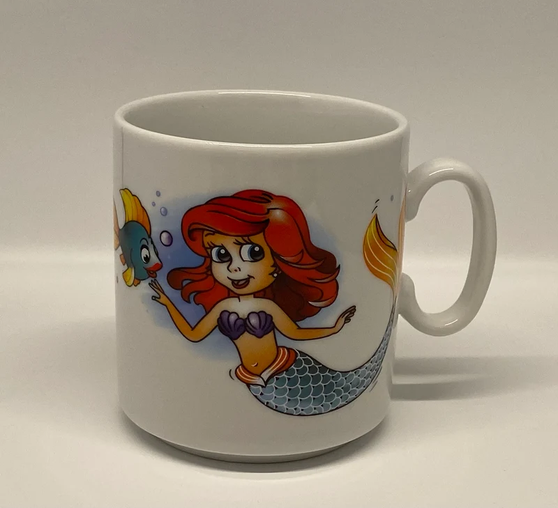 Tasse, Porzellan, „Meerjungfrau“ mit Wunschnamen - Jeder Name ist möglich!