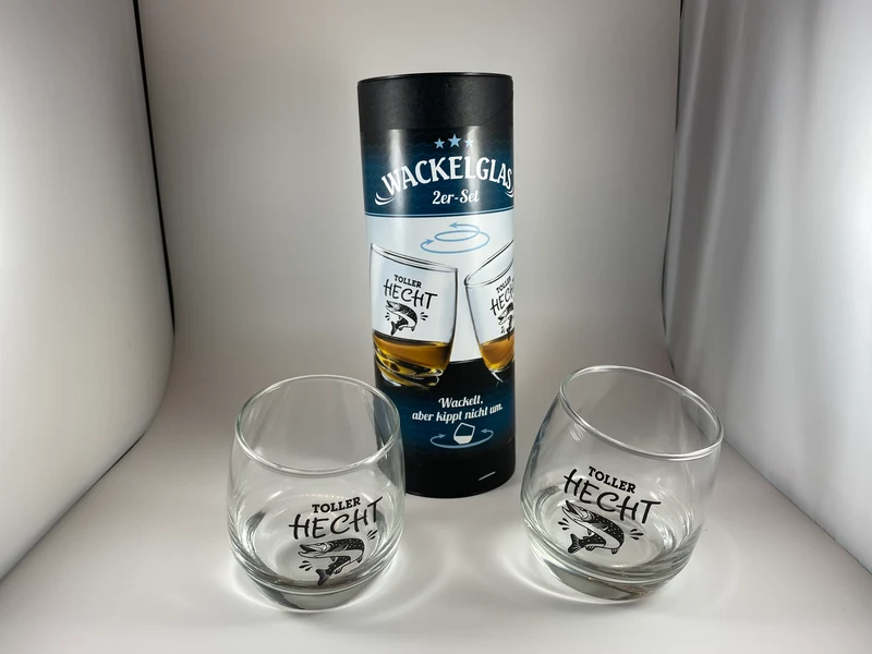 Wackelglas „toller Hecht“