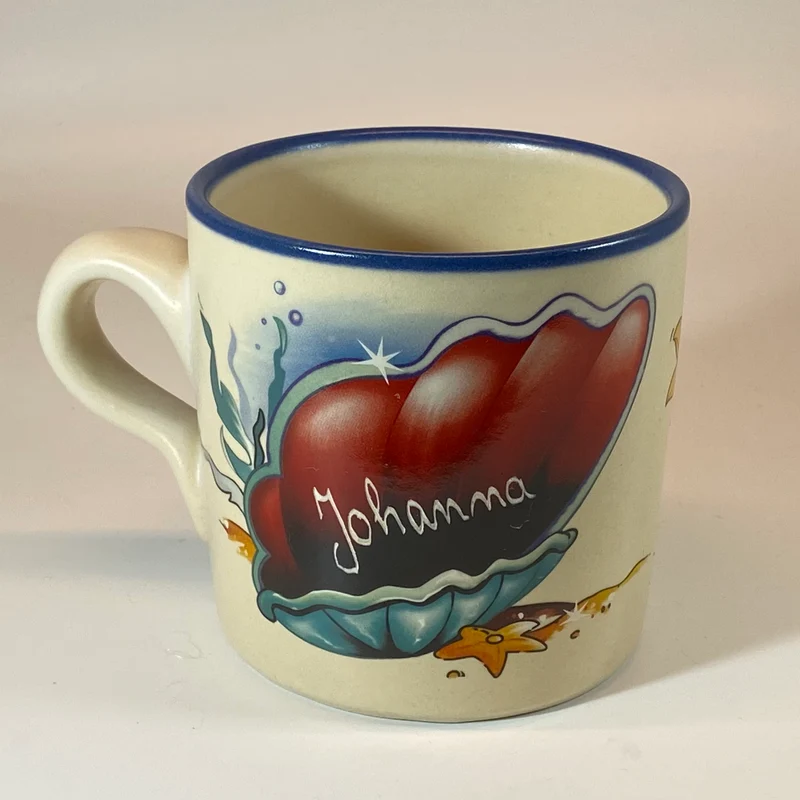 Tasse, Keramik, „Meerjungfrau“ mit Wunschnamen - Jeder Name ist möglich!