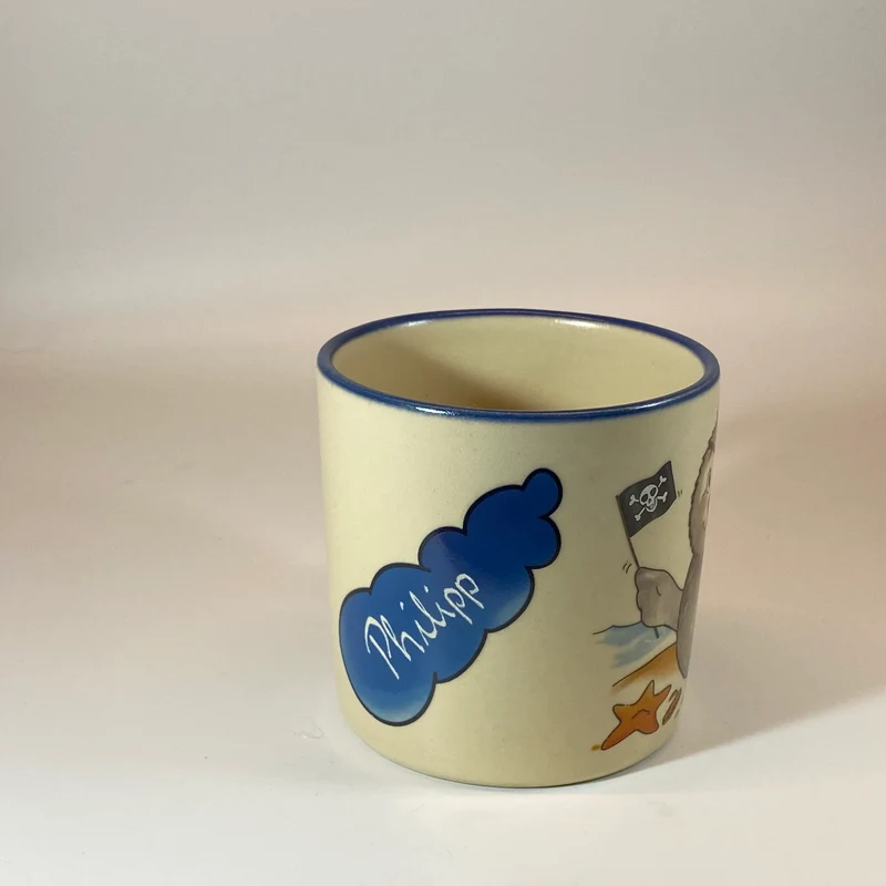 Tasse, Keramik, Robbe „Pirat“ mit Wunschnamen - Jeder Name ist möglich!