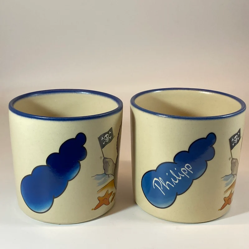 Tasse, Keramik, Robbe „Pirat“ mit Wunschnamen - Jeder Name ist möglich!