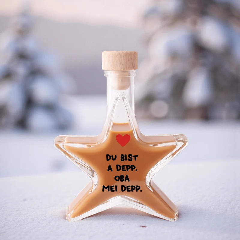 Weihnachtslikör "Du bist a Depp. Oba mei Depp."
