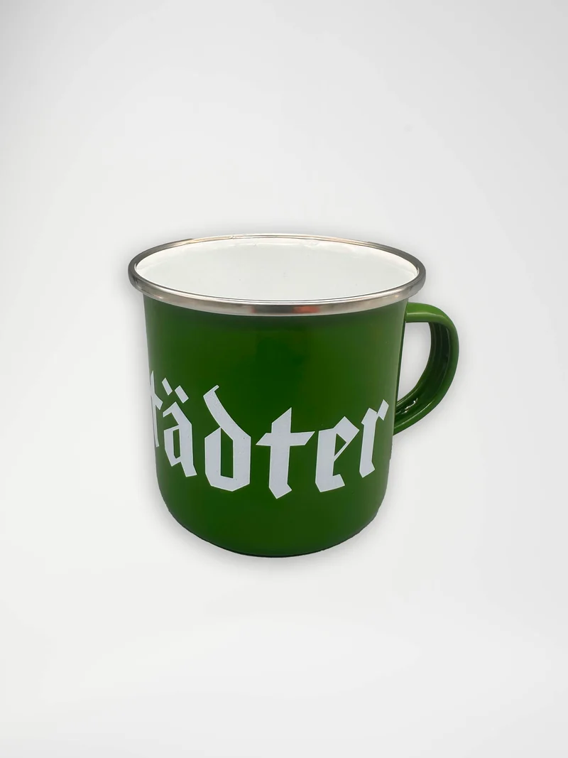 Freistädter Bier Emaille Retro Tasse